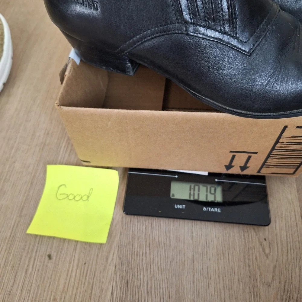 Vintage VTG Shoes Leather Durango Black 9.5M Boot Women RD3520 Western Ankle